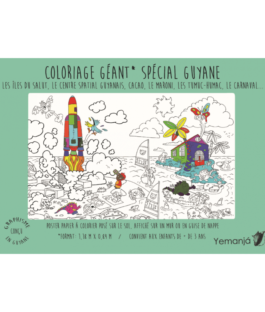 Coloriage géant Guyane